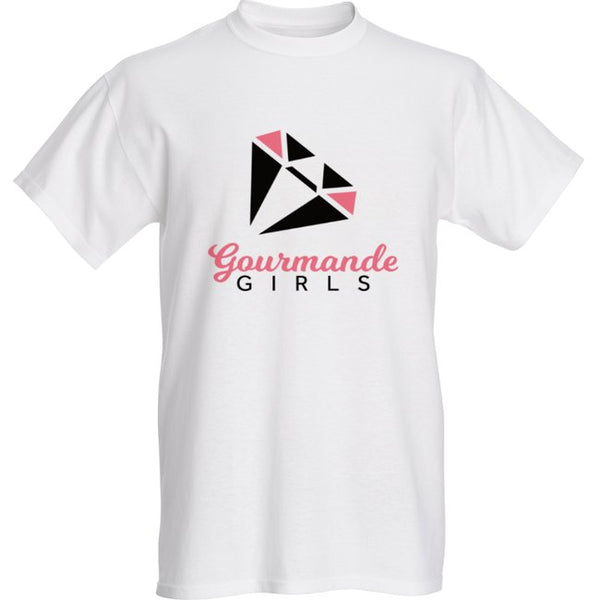Gourmande Girls White Logo T-Shirt with Extended Sizes Available