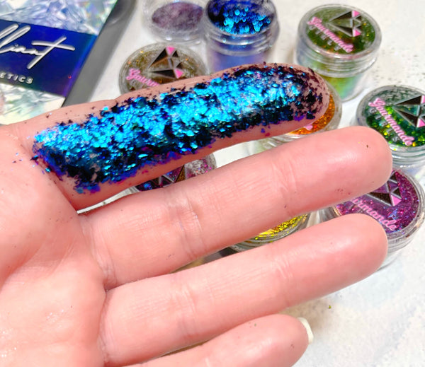Blue Diamond Duochrome Foiled Glitter Flakes